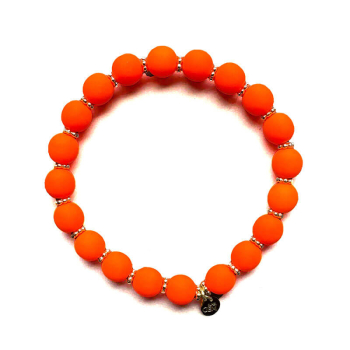 Super Gem Perlenarmband Big Neon orange
